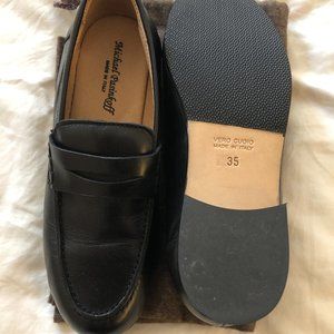 VERO CUOIO Black leather loafers